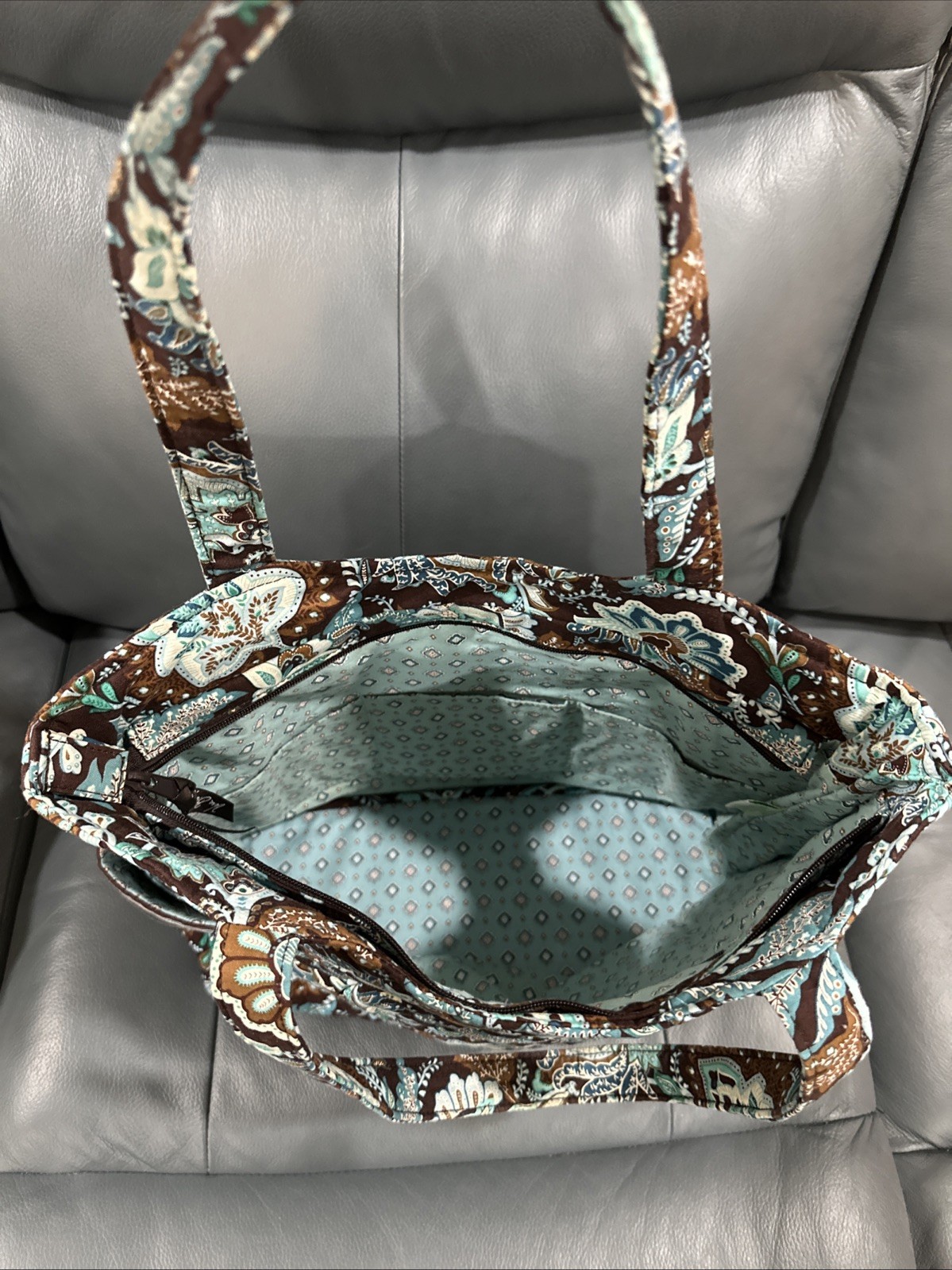 VERA BRADLEY Unique JAVA BLUE Special Pattern CAR… - image 4