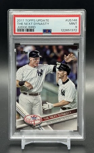 AARON JUDGE/BIRD 2017 TOPPS UPDATE PSA 9 DYNASTY ROOKIE CARD RC