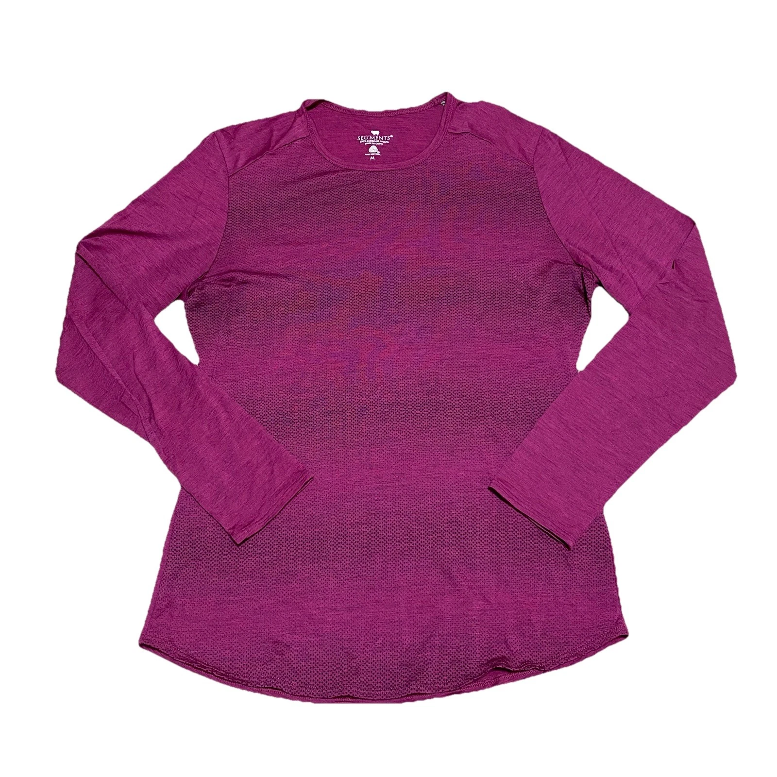 Segments Merino Wool T-Shirt Womens M Pink Base Layer Classic Outdoor Hiking