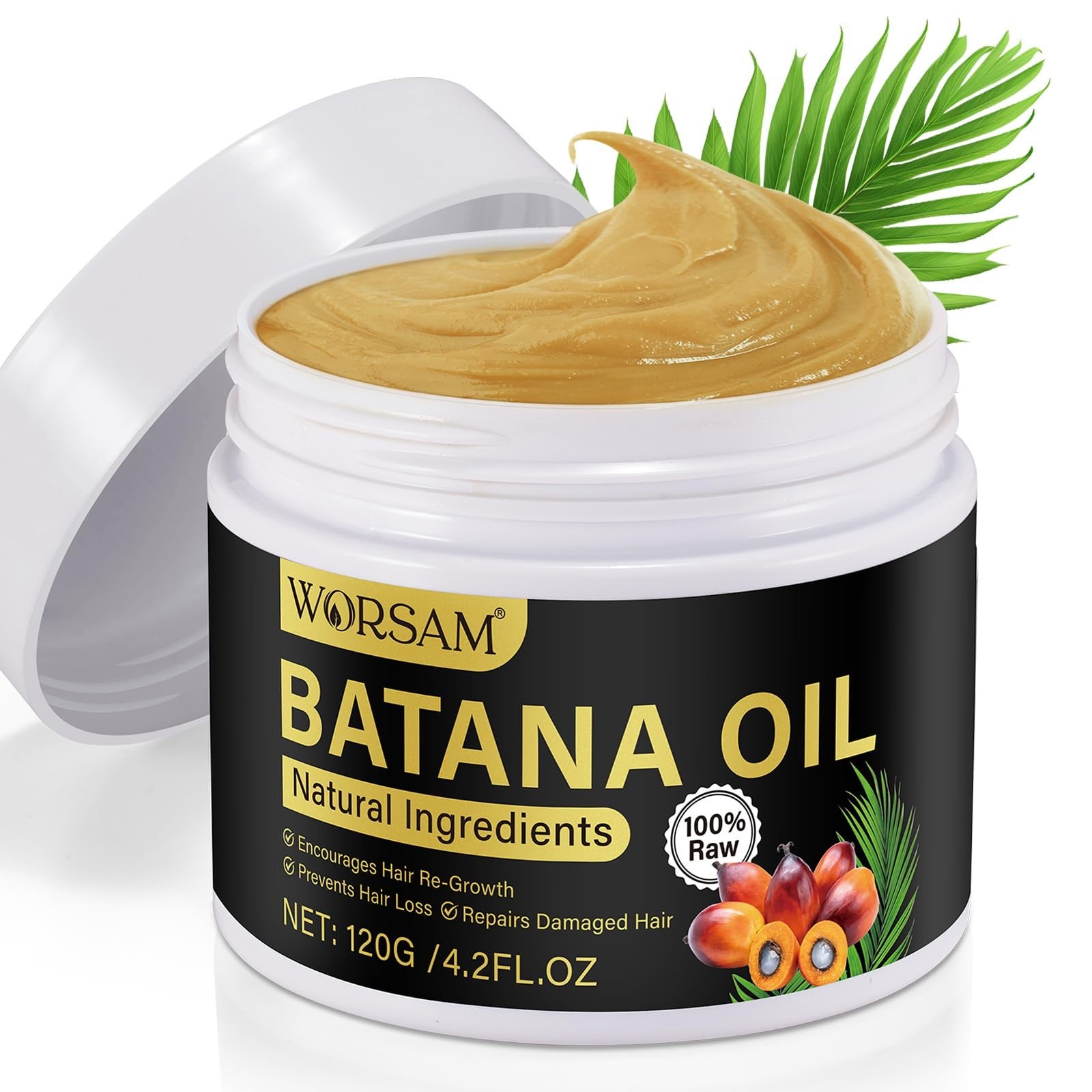 Batana Oil for Hair Growth, 100% Pure - Dr. Sebi Organic Batana Oil from Hondura
