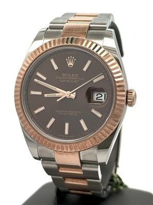 Pre-Owned Rolex Datejust 41mm, 2 tone 18k Rose Gold Watch, 126331, Box/Card