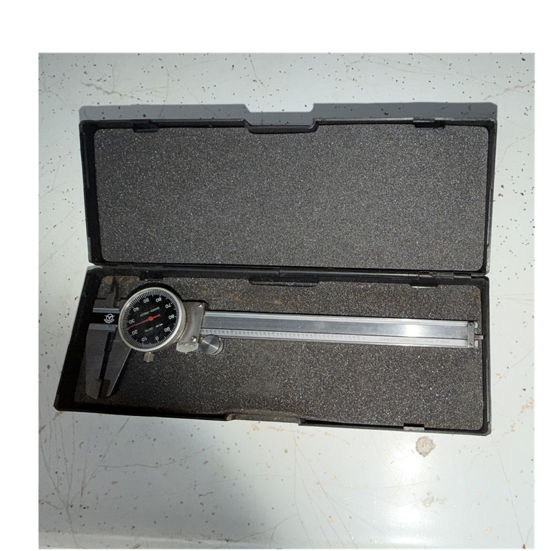 Shock-Prob 0-6 in Dial Caliper, Black Dial, 0.001 in Graduation, +/-0.001 in