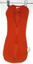 WOOMBIE Air 5-13 pounds Solid Orange Original Baby Swaddle Sleep Sack Zip Front