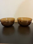 Vintage Anchor Hocking Amber Bowls 6” Set Of 2 #456
