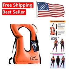 Safety-First Inflatable Swim Vest for Snorkeling - Lightweight Easy to Use