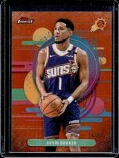 2025-26 Topps Finest Devin Booker Uncommon Orange Refractor #/20 Suns
