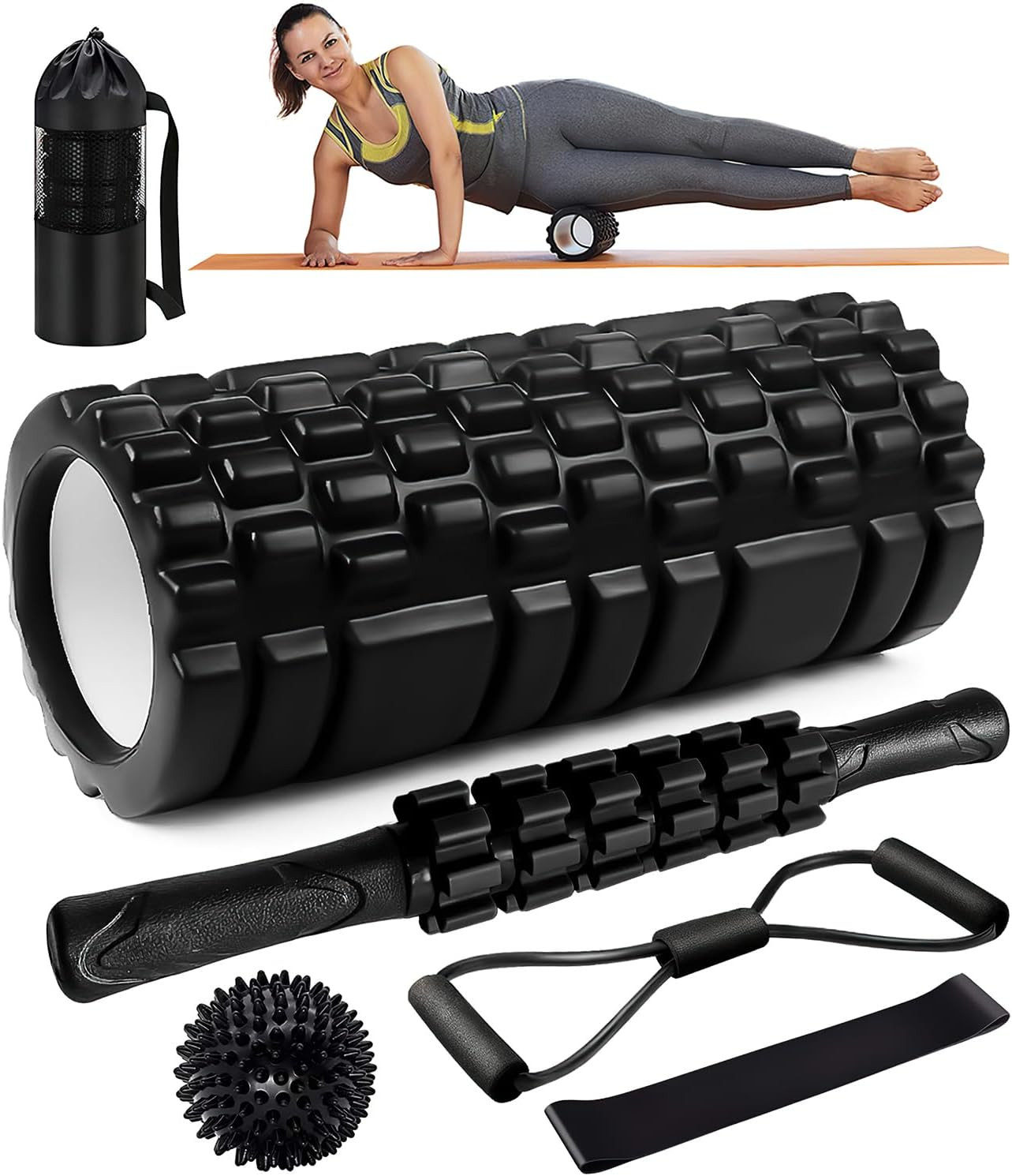 Biohacking Foam Roller Kit 6 in 1: Massima Performance Muscolare