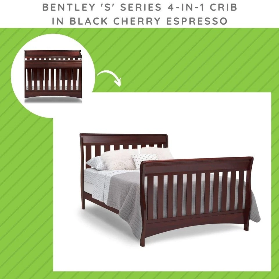 Полноразмерный комплект для переоборудования направляющие для кровати совместимы с трансформируемой кроваткой Bentley b... - Изображение 4 из 4