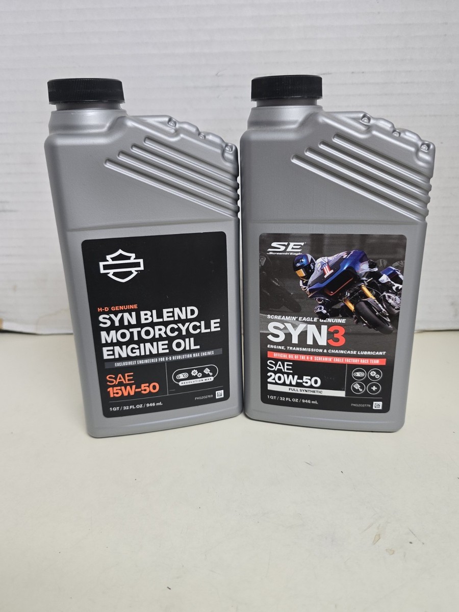 HARLEY DAVIDSON SYN BLEND OIL SAE 15w 50 SYN 3 20w 50 FULL SYN OEM HARLEY DAVIDSON SYN BLEND OIL SAE 15w 50 SYN 3 20w 50 FULL SYN OEM