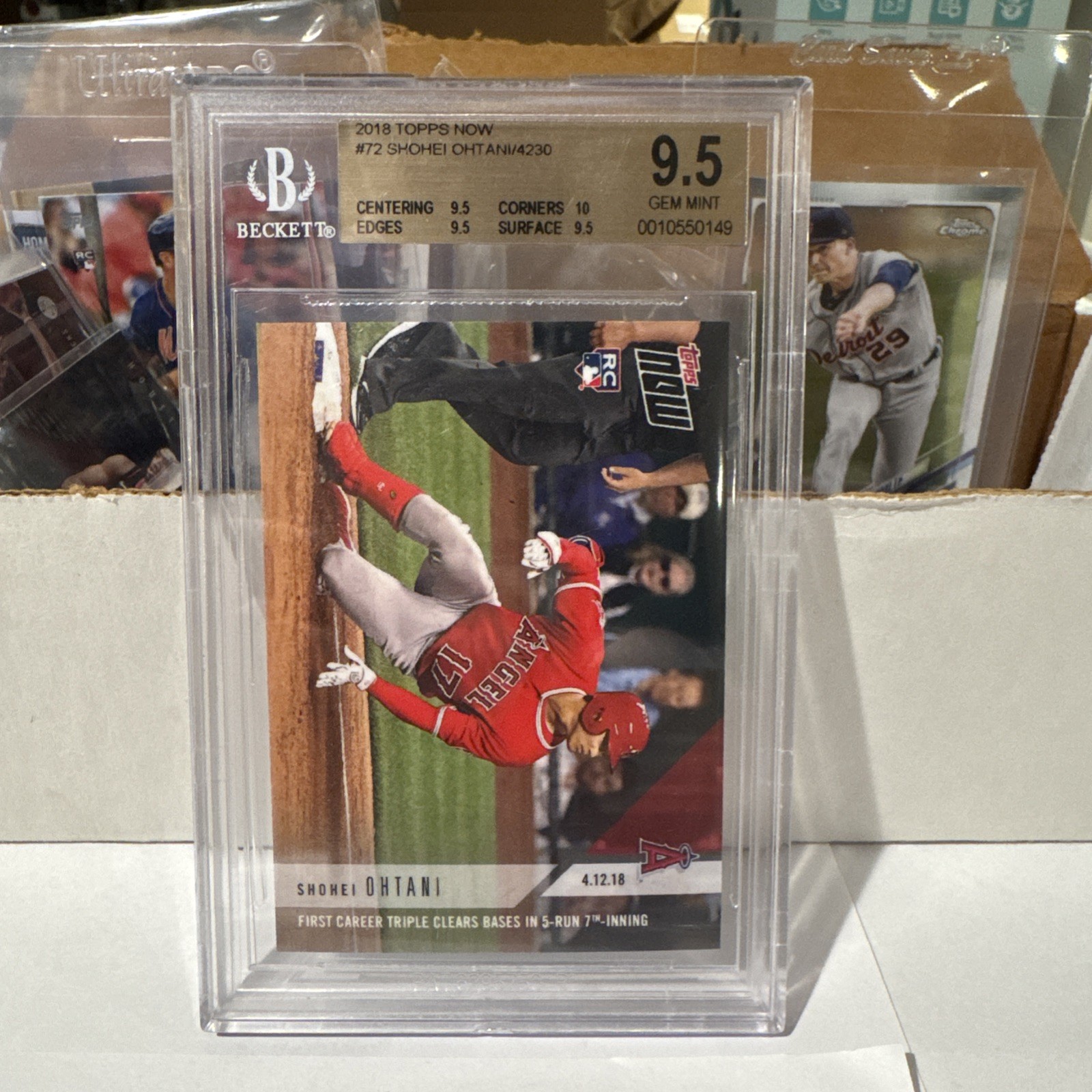 2018 TOPPS NOW MLB #72 SHOHEI OHTANI RC - BGS GEM MINT 9.5!