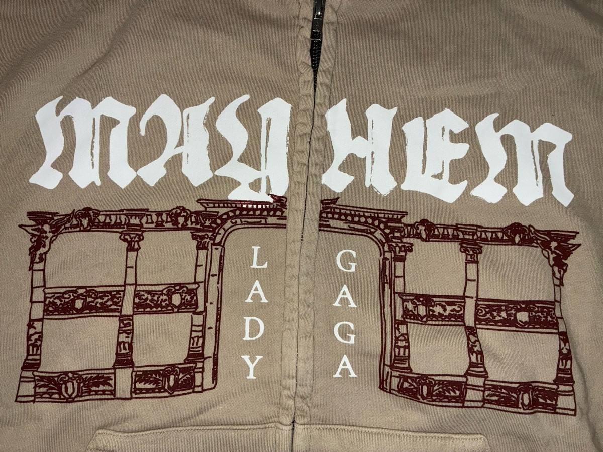 Lady Gaga Opera Haus Hoodie M Beige Full Zip Mayhem Ball 2025