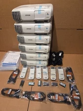 LOT of 6 x EPSON PowerLite 97H XGA 3LCD Projector 2700 HD 1080i Excellent A+