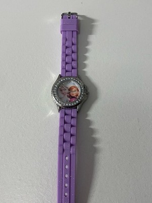Disney Frozen Watch Elsa Anna Womens Accutime 32mm Case Purple Band Gem