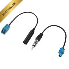 2pcs Universal Vehicle Car Stereo Fm Am Radio Antenna Adapter Cable Black 2pcs Universal Vehicle Car Stereo Fm Am Radio Antenna Adapter Cable Black