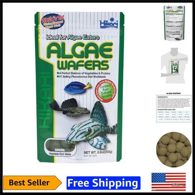 Beginner-Friendly 8.8-Oz Tropical Algae Wafers - Vitamin C Enriched Fish Food
