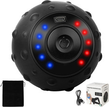 Upgraded 5-Gear Vibrating Massage Ball, Rechargable Massage Vibrating Ball for F