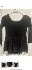 Black Leotard With Skirt Girls Medium