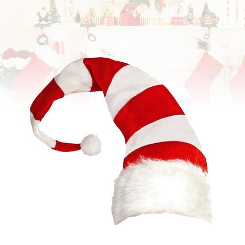 Christmas Hat Elf Style Hat Stripes Headdress Party Decoration Christmas cap - Picture 7 of 11