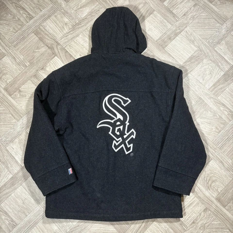MLB Twins Apparel Vintage Chicago White Sox Wool Duffel Coat 1996 Size Medium - Image 2 of 4