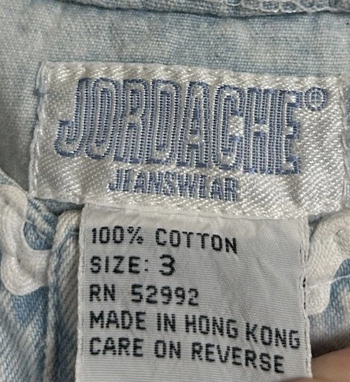 Mameluco azul vintage Jordache Jeanswear de mezclilla para niños pequeños sin mangas talla 3 Foto 2 de 4