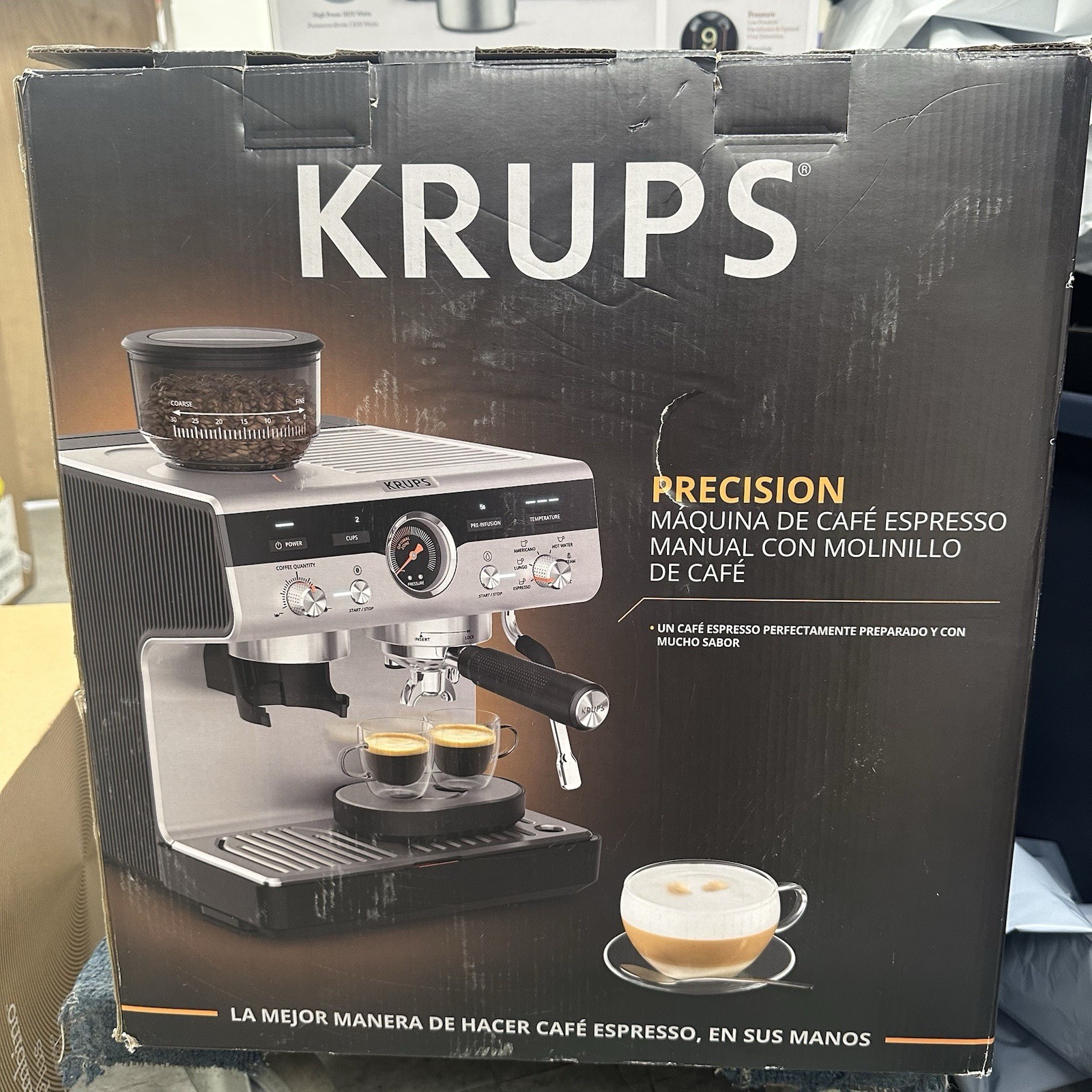 KRUPS Precision Espresso Coffee Machine with Coffee Grinder 