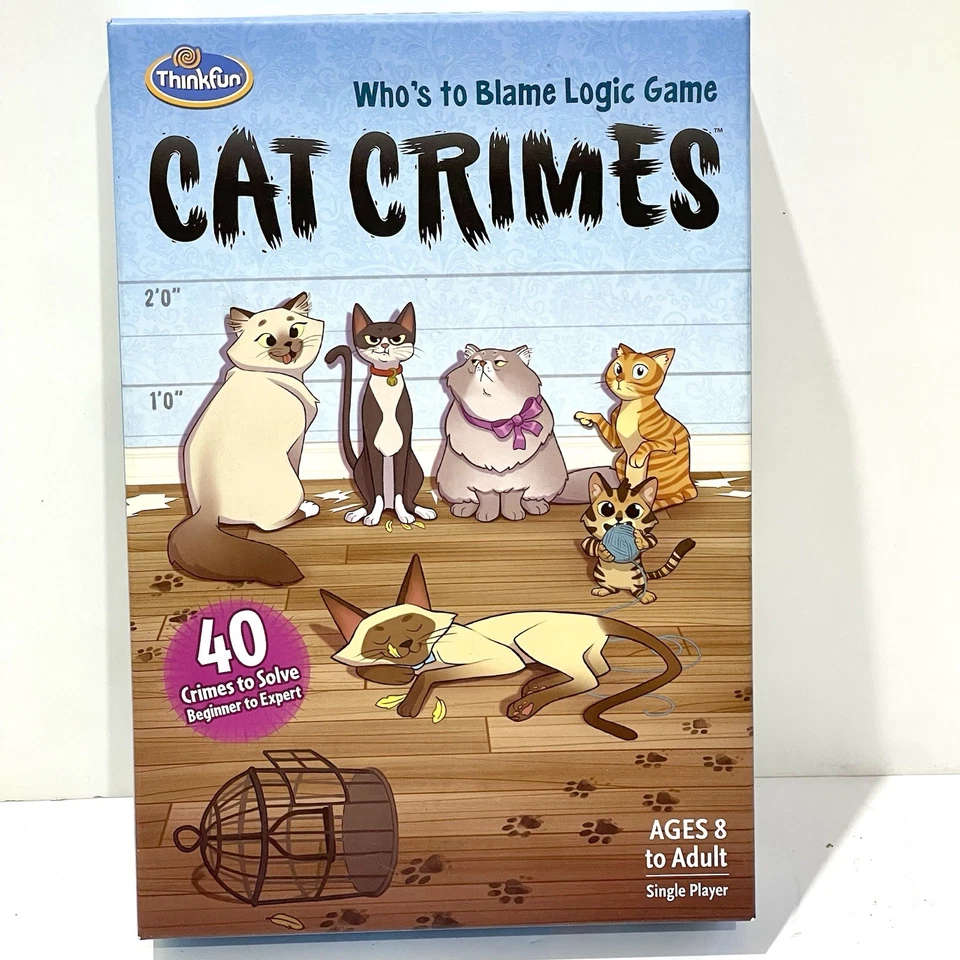 Juego de mesa de lógica ThinkFun Cat Crimes Who's to Blame Foto 3 de 4