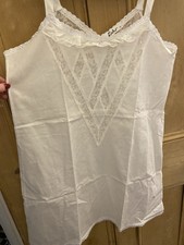 Eider Pretty Vintage White Cotton Night Dress Uk 42 