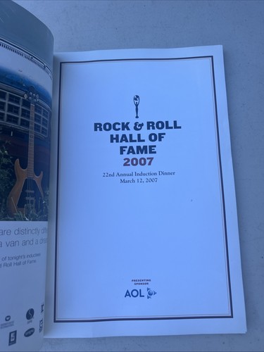 22º Salón de la Fama del Rock & Roll 2007 Programa de Ceremonia de Inducción R.E.M. Van Halen 1 - Imagen 2 de 7