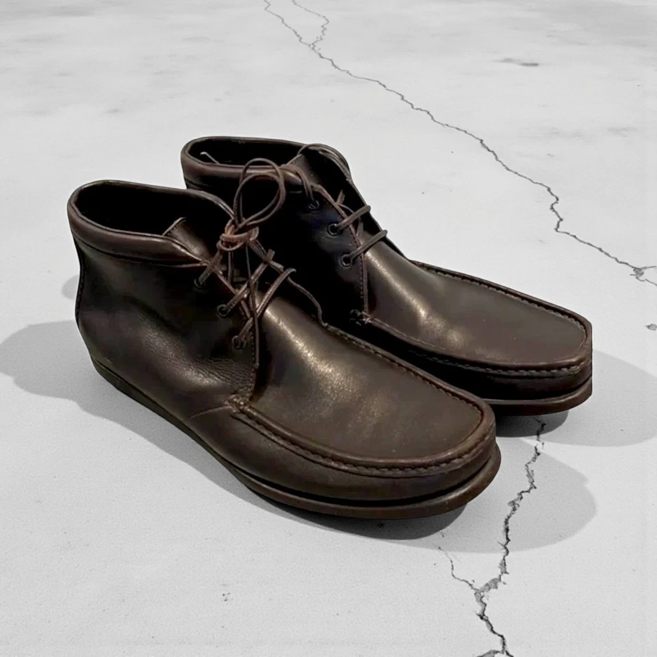 Ermenegildo Zegna Suede Leather Moc Toe Chukka Boots size US 7 Made in Italy - Image 3 of 4