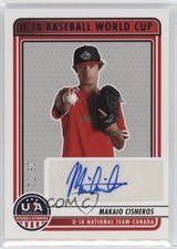 2023 Panini USA Baseball Stars & Stripes /72 Makaio Cisneros #U18-MC Auto tj1