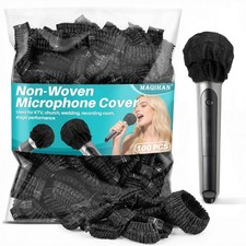 100PCS MAQIHAN Microphone Cover - Mic Covers Disposable Odorless Non-Woven...
