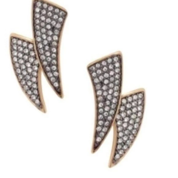 Stella & Dot | Pendientes | Chaquetas de cuerno pavé de oro Foto 2 de 4