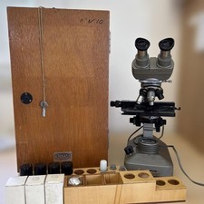 OLYMPUS Olympus Binocular Microscope KHS with Wooden Case Microscope Set