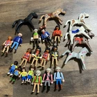 Vintage 70's Geobra Playmobil Figures Horses Lot of 20+