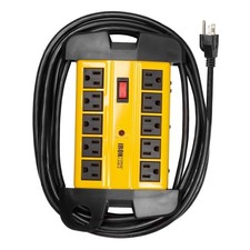 Iron Forge Cable 10 Outlet Heavy Duty Surge Protector Power Strip with Built-...