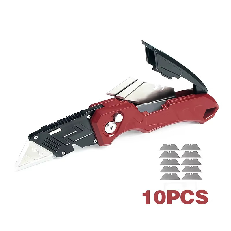 Box Cutter - 3-position Blade, Extra Blades & Blade Storag