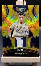 2025 Panini Select La Liga Soccer Arda Guler Swatch Gold SP/10 Prizm