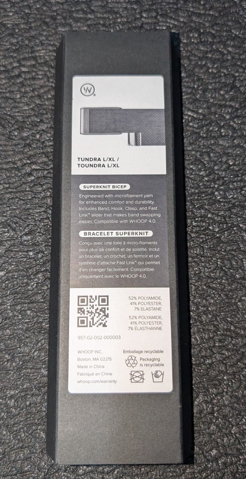 Whoop Superknit Band Tundra L/XL Compatible with Whoop 4.0 Only