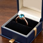 GENUINE  1.18 Ct BLUE ZIRCON & DIAMOND RING SOLID 10k  ROSE GOLD -Free Appraisal — photo 2