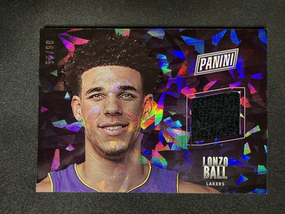 2017 Panini Black Friday Lonzo Ball Memorabilia Small #MS-LB Cracked Ice RC /25