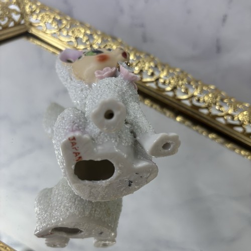Vintage MCM Japan Kätzchen Zucker holprige Katze Strass Figur 4,5" handbemalt - Bild 9 von 14