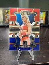 2024 Panini Select WWE - Concourse Charlotte Flair #66 Red & Blue Parallel