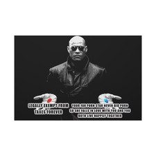 Morpheus Matrix Meme Canvas Art, Red Pill vs Black Pill, Funny Philosophy PERSON