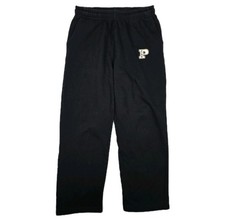 PINK Victoria's Secret Sweatpants Womens M Graphic Logo Jogger Drawstring Black