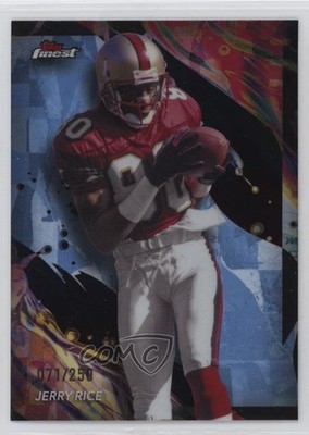 2024 Topps Finest Uncommon Sky Blue Refractor 71/250 Jerry Rice #147 HOF 8mm