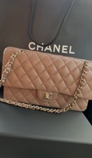 CHANEL Mini Flap Bag Brown, Gold Chain Crossbody Strap, Turn Lock Closure