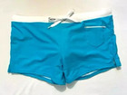 * RARE * Men's Asian Size XXL (USA-XL) Short Shorts Swim Trunks - Blue, White — photo 1