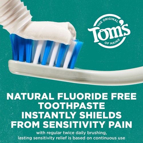 Tom's of Maine Rapid Relief Sensitive Natural Toothpaste Multi Pack, Fresh Mint, - Picture 7 of 11