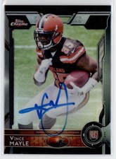 2015 Vince Mayle Topps Chrome Black Refractor  Auto  RC 14/25    #168 (21C185)