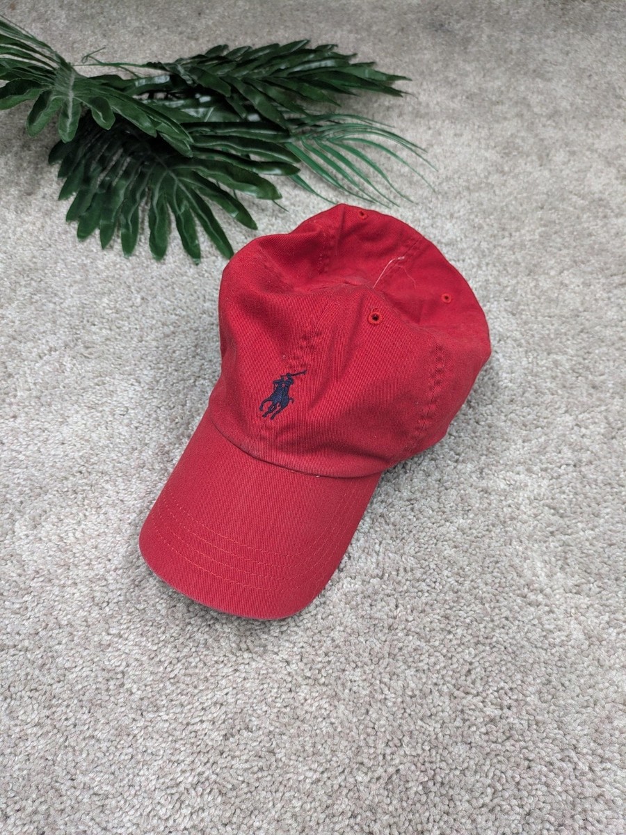 Polo Ralph Lauren Hat Cap LEATHER Strap Back Embroidered Polo Pony